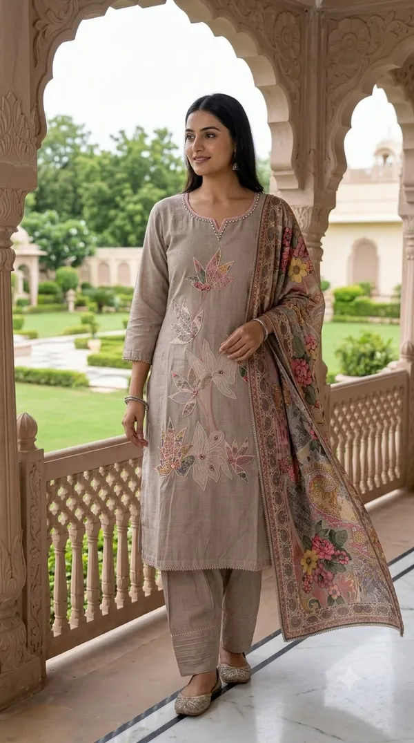 Grey_Cotton_Printed_Kurta_For_Women