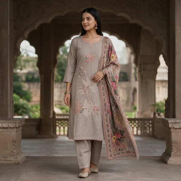 Grey_Cotton_Printed_Kurta_For_Women