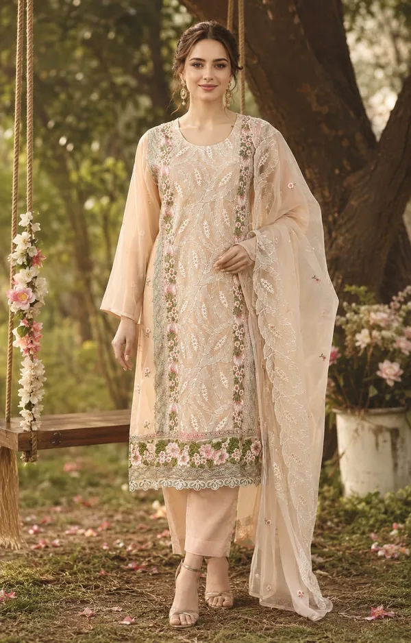 Beige_Cotton_Jamdani_Suit_Set_For_Women