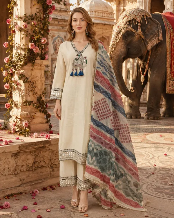 Multicolor_Jamdani_Jamdani_Suit_Set_For_Women