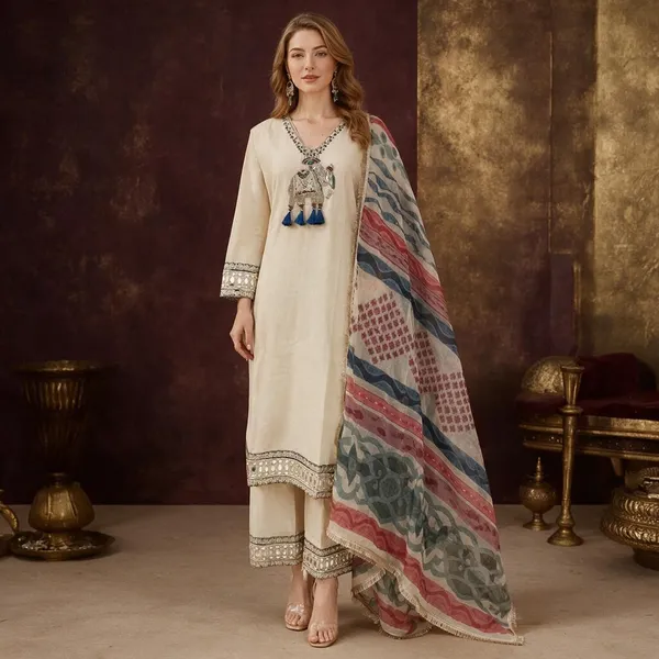 Multicolor_Jamdani_Jamdani_Suit_Set_For_Women