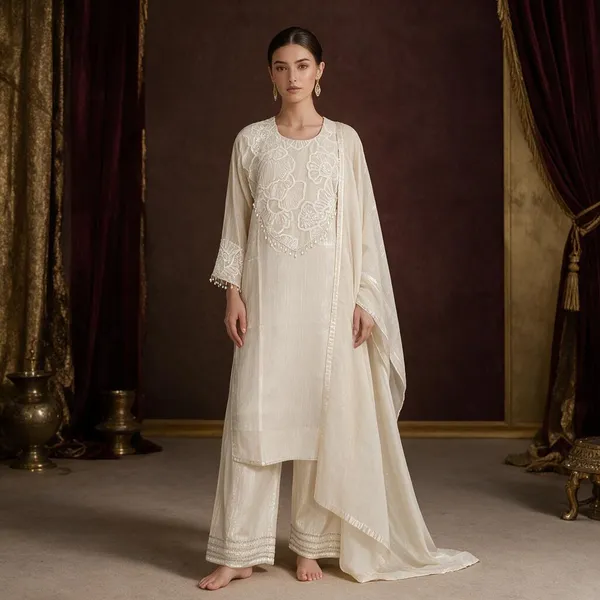 Off_White_Shimmer_Shimmer_Suit_Set_For_Women
