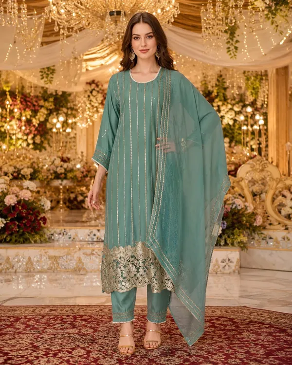 Teal_Green_Viscose_Georgette_Viscose_Suit_Set_For_Women
