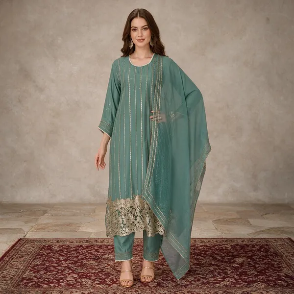 Teal_Green_Viscose_Georgette_Viscose_Suit_Set_For_Women