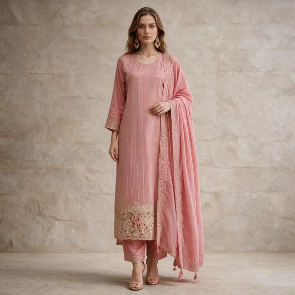 Pink_Viscose_Georgette_Viscose_Suit_Set_For_Women