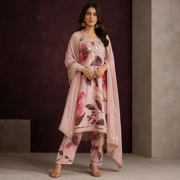 Pink_Crepe_Crepe_Suit_Set_For_Women