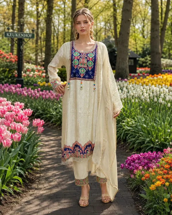 Multicolor_Shimmer_Shimmer_Suit_Set_For_Women