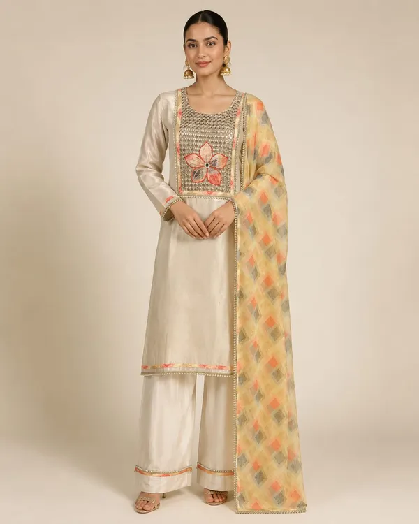Multicolor_Shimmer_Shimmer_Suit_Set_For_Women