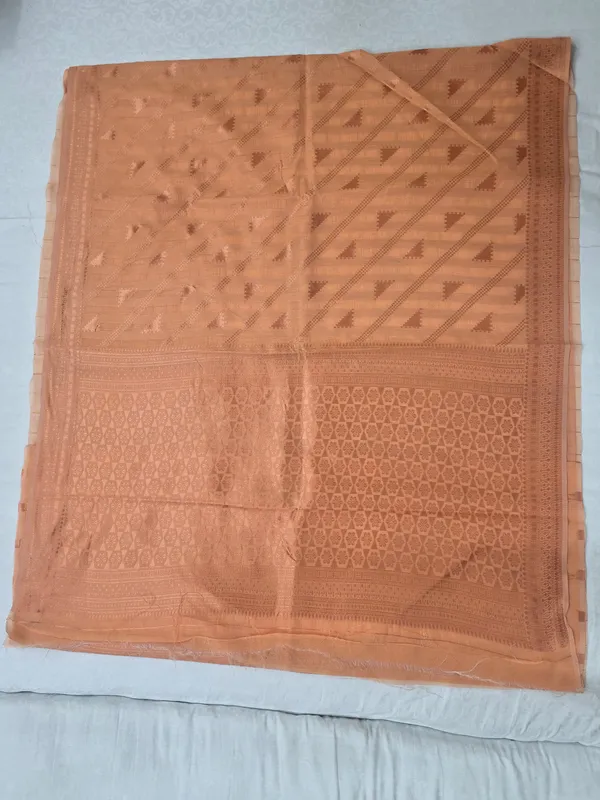Peach_Woven_Saree_For_Women