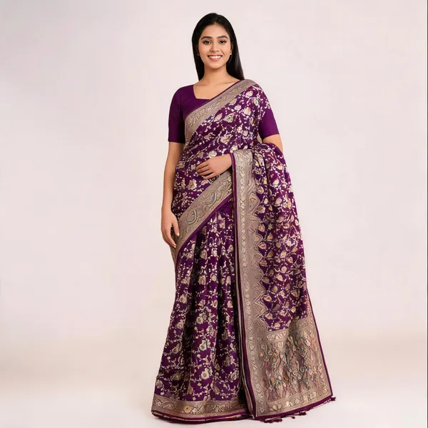 Purple_Woven_Traditional_Saree_For_Women