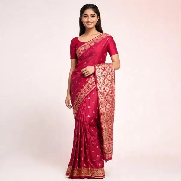 Magenta_Woven_Traditional_Saree_For_Women