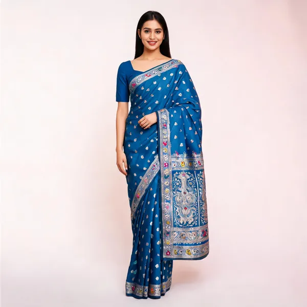 Blue_Woven_Traditional_Saree_For_Women