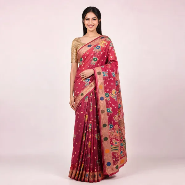 Pink_Organza_Printed_Ethnic_Saree_For_Women