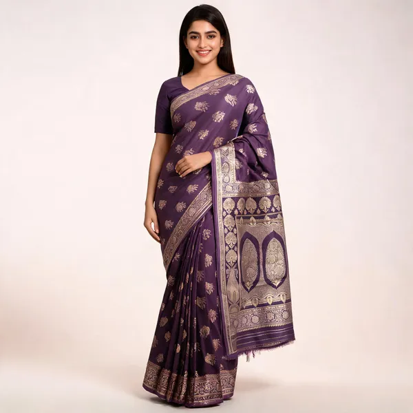 Purple_Zari_Woven_Saree_For_Women