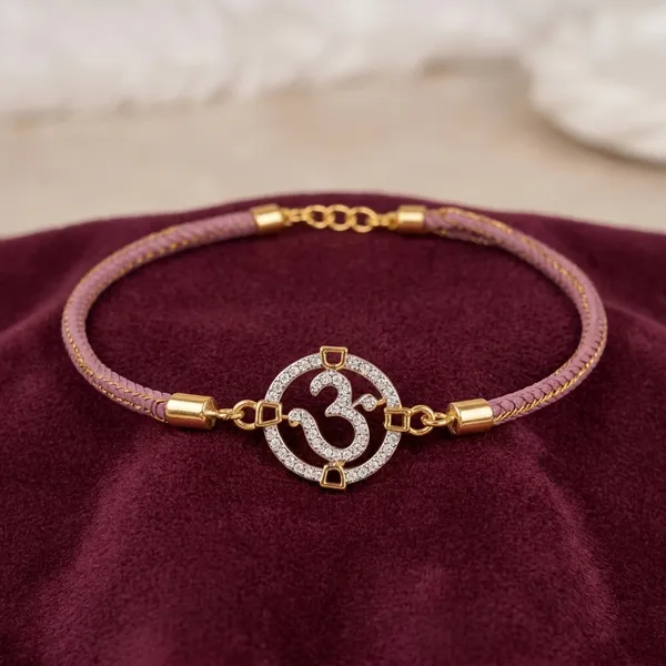 Light_Pink_And_Gold_Silver_Sterling_925_Rakhi_For_Men