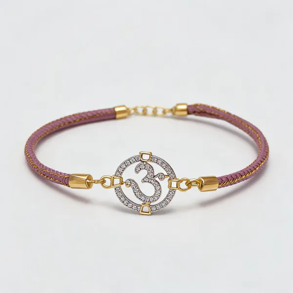 Light_Pink_And_Gold_Silver_Sterling_925_Rakhi_For_Men