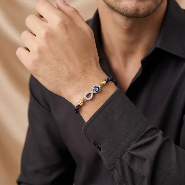 Blue_And_Gold_Silver_Sterling_925_Rakhi_For_Men