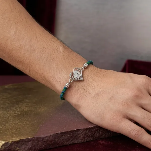 Green_Silver_Sterling_925_Rakhi_For_Men