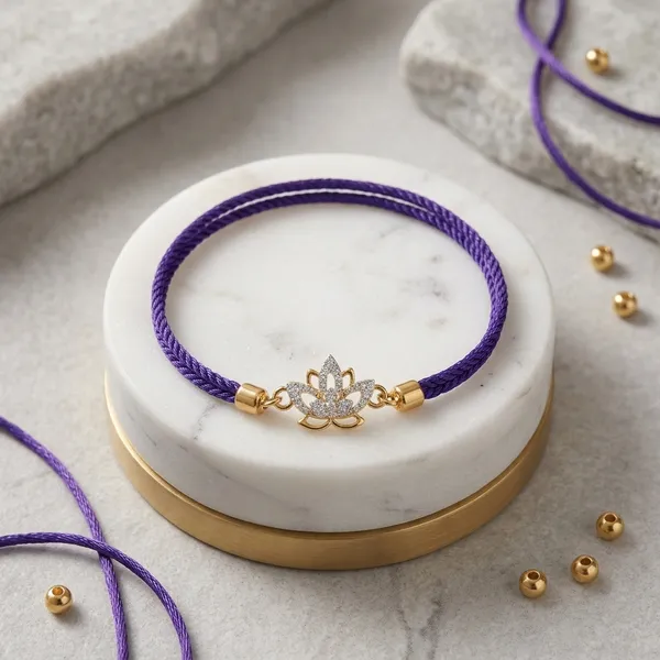 Blue_And_Gold_Silver_925_Rakhi_For_Men