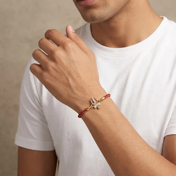 Red_And_Gold_Silver_925_Rakhi_For_Men