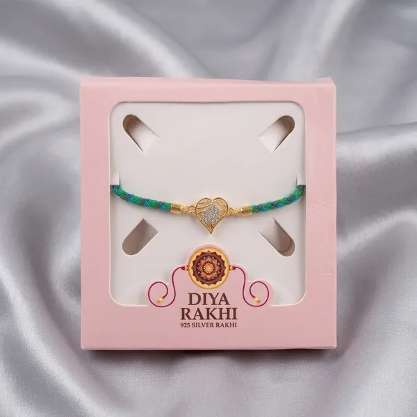 Green_And_Gold_Silver_925_Rakhi_For_Men