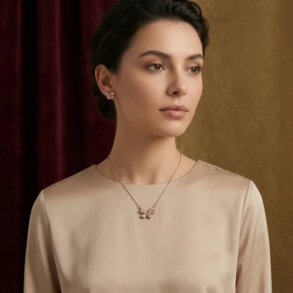Rose_Gold_Silver_925_Sterling_Chain_And_Earrings_Set_For_Women