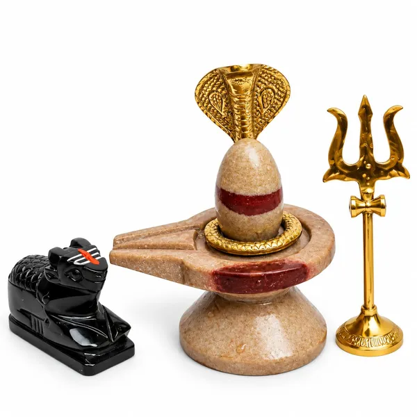 Narmada_Stone_Tilakdhari_Shivling_Full_Combo_Set_With_Nag_Trishul_Nandi