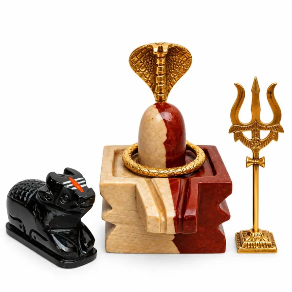 Akhand_Ardhnarishwar_Shivling_With_Square_Jaladhari_With_Nandi_And_Trishul_/_Mahadev_Puja_Set