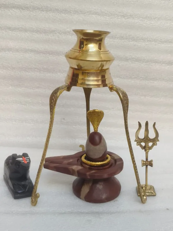 Narmada_Stone_Tilakdhari_Shivling_Full_Combo_Set_With_Nandi_Trishul_Kalash