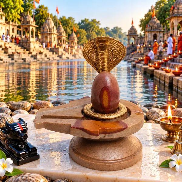 Narmada_Stone_Tilakdhari_Shivling_With_Cobra_Nag