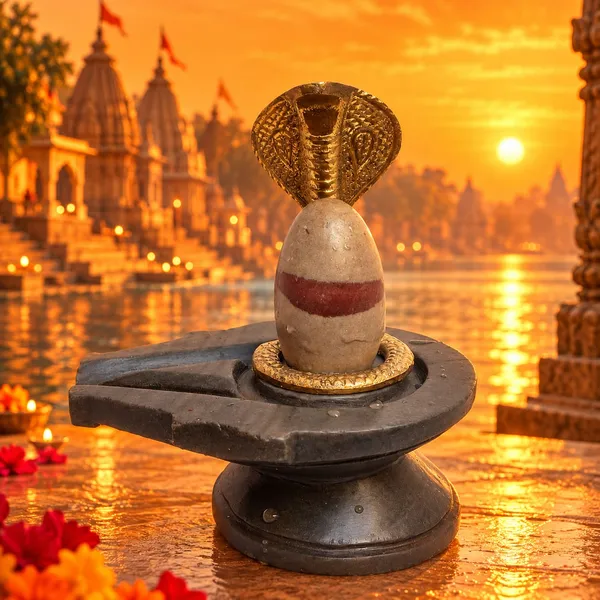 Narmada_Stone_Tilakdhari_Shivling_With_Cobra_Nag_Home_Puja
