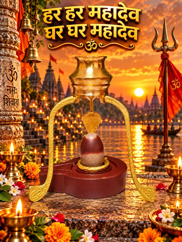 Natural_Stone_Narmadeshwar_Shivling_With_Jaladhari_Full_Set