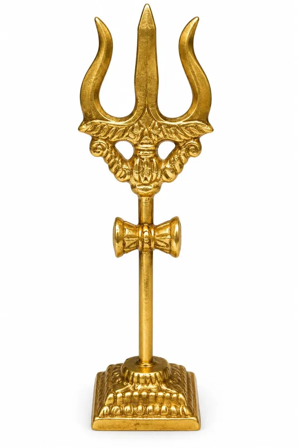 Gold_Brass_Decorative_Trishul_Idol_4_Inch_Pack_Of_2