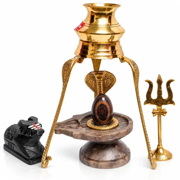 Narmada_Stone_Shivling_Full_Combo_Set_With_Brass_Nandi_Trishul_Kalash