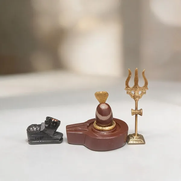 Narmadeshwar_Shivling_With_Plat_Jaldhara_Nandi_Trishul_And_Cobra_Nag_Pooja_Set
