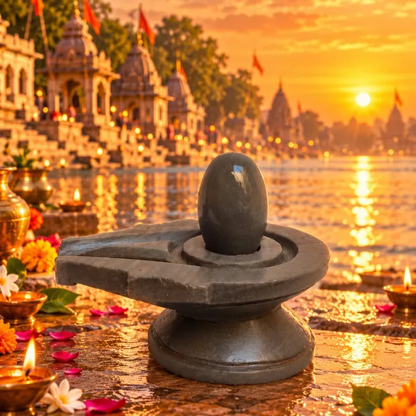 Green_Green_Narmada_Stone_Nilkanteshwar_Shivling_With_Jaladhari_Home_Puja