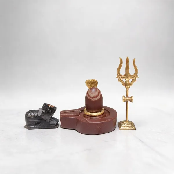 Narmadeshwar_Shivling_With_Plat_Jaldhara_Nandi_Trishul_And_Cobra_Nag_Pooja_Set