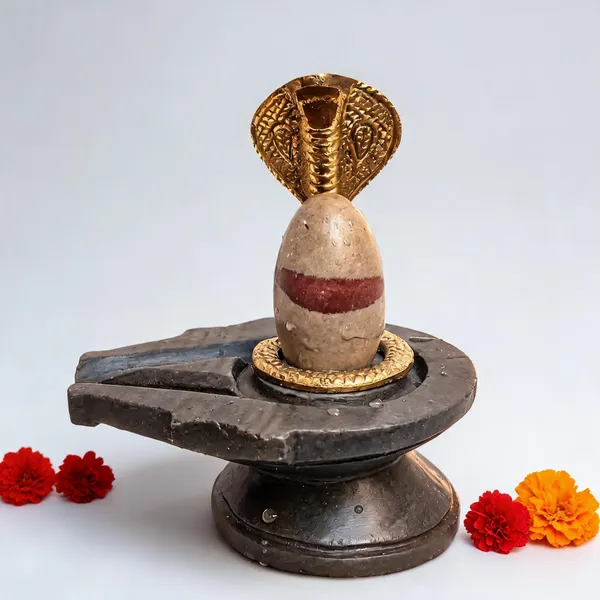 Narmada_Stone_Tilakdhari_Shivling_With_Cobra_Nag_Home_Puja