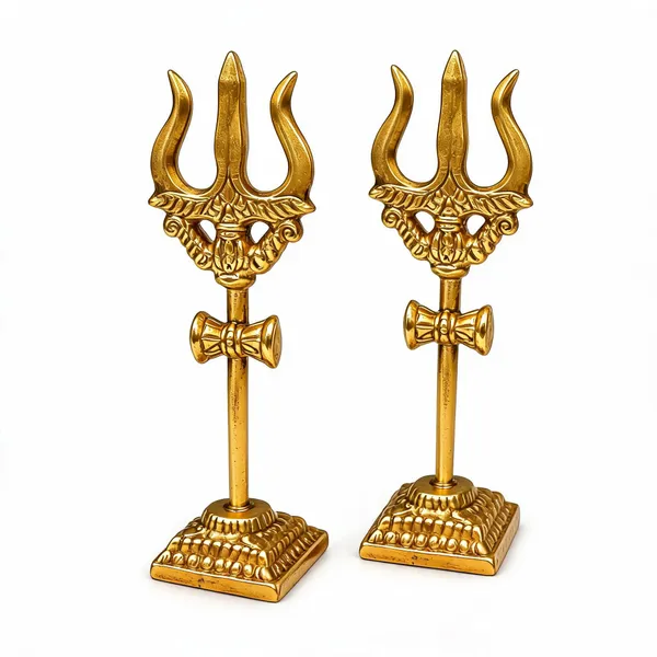 Gold_Brass_Decorative_Trishul_Idol_4_Inch_Pack_Of_2