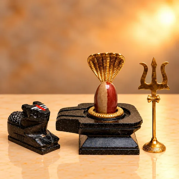Narmada_Stone_Ardhnareshwar_Shivling_Square_Jaladhari_With_Cobra_Nag