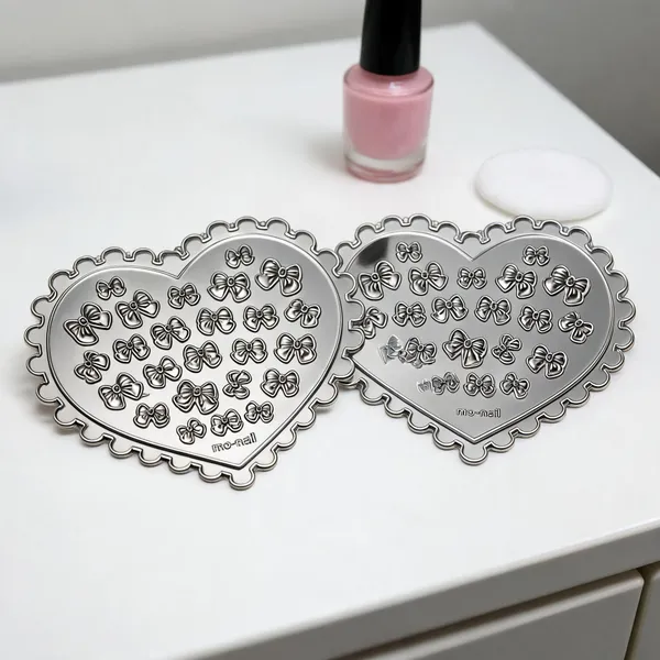 Brille_Bee_Heart_Floral_Bow_Nail_Art_Stamping_Plate__Pack_of_2