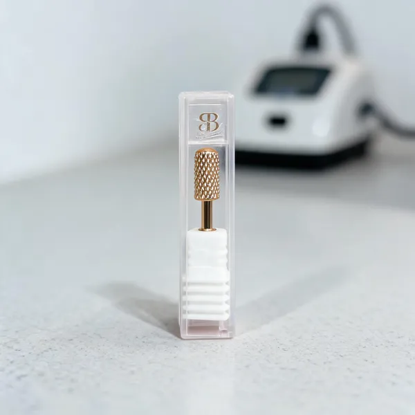 Brille_Bee_Tungsten_Carbide_Gold_Textured_Nail_Drill_Bit_With_Case