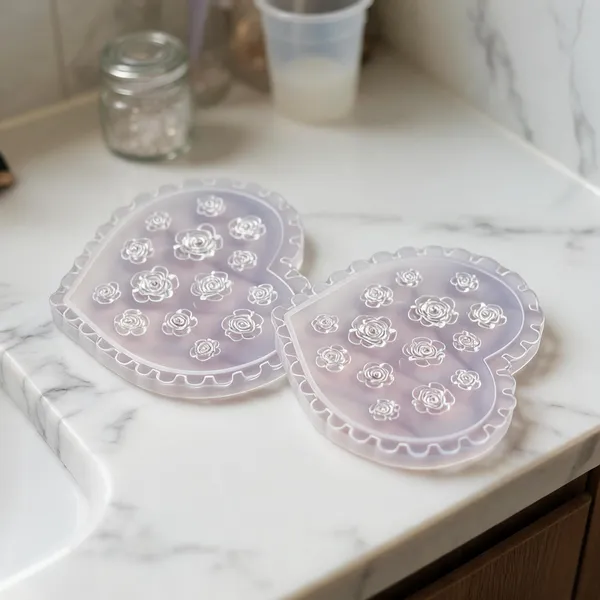 Brille_Bee_Oval_Floral_Rose_Pattern_Silicone_Resin_Craft_Mold__Pack_of_2