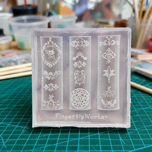 Brille_Bee_Floral_Scroll_Medallion_Silicone_Resin_Craft_Mold