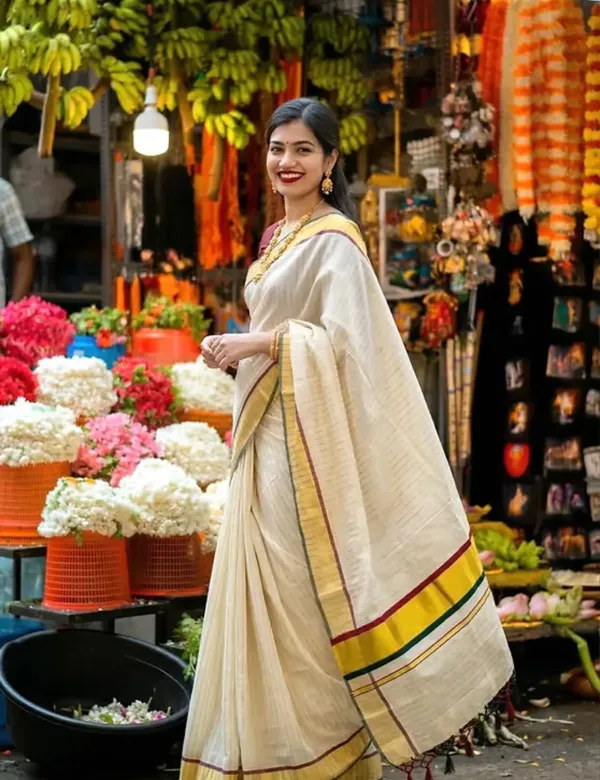 Handloom_Kasavu_Saree_with_Stripes_For_Women