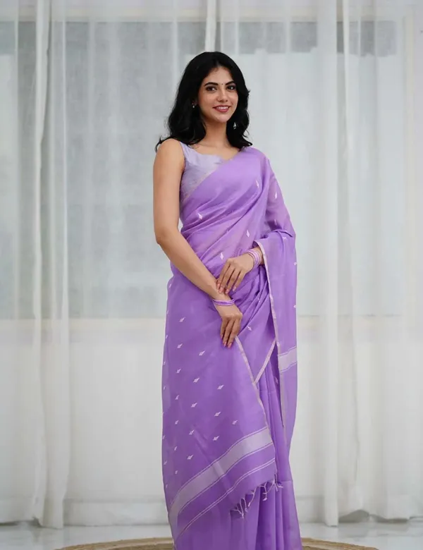 Lilac_Premium_Silk_And_Cotton_Saree_For_Women
