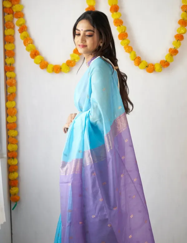 Sky_Blue_And_Lavender_Premium_Silk_And_Cotton_Saree_For_Women