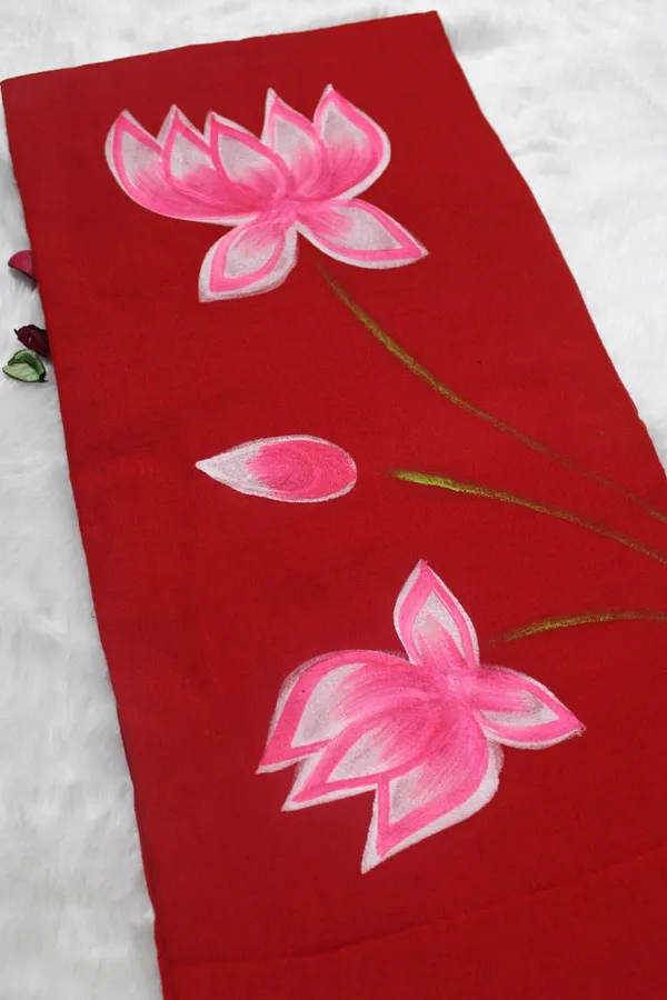 Red_Premium_Khadi_Cotton_Saree_For_Women