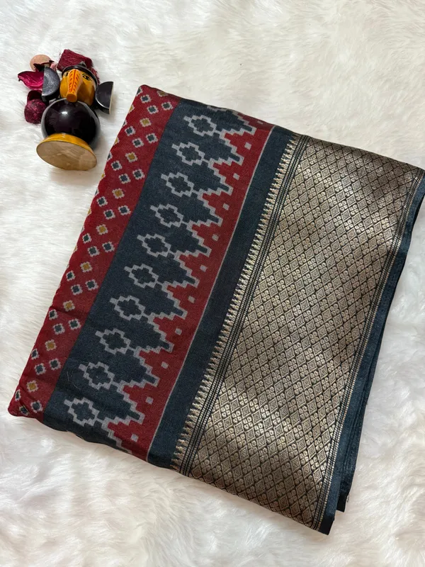 Maroon_Premium_Dola_Silk_Saree_For_Women