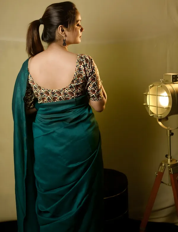 Teal_Blue_Premium_Cotton_Saree_For_Women